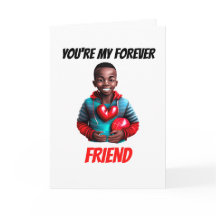 Cute melanin-pojken för alltid kompisbestis