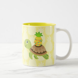 Cute Mele Kalikimaka Sea Turtle Två-Tonad Mugg
