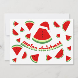 Cute Melon God jul Illustration Julkort
