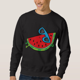 Cute Melon, sommarfruktsunglass på vattenmelon Lång Ärmad Tröja