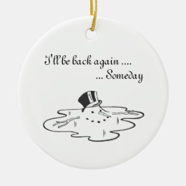 Cute melted Snögubbe Old Silke Top hat Julgransprydnad Keramik