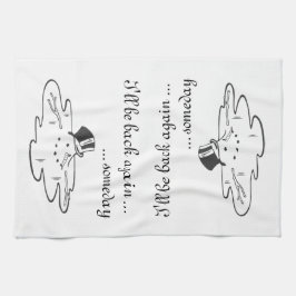 Cute melted Snögubbe Old Silke Top hat White Kökshandduk