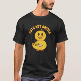 Cute men Brutal Cute Anka med Knivar T Shirt