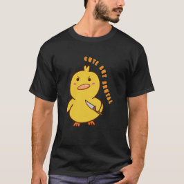 Cute men Brutal Cute Anka med Knivar T Shirt