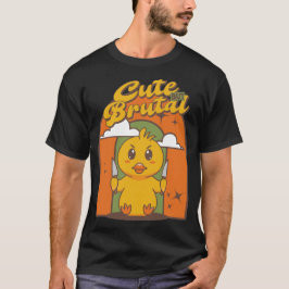 Cute men Brutal Cute Anka med Knivar T Shirt