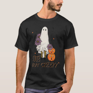 Cute men Creepy Ghost Lakan Costume Blommigt Hallo T Shirt