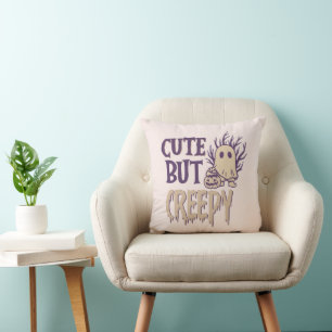 Cute Men Creepy Ghost Pumpkin Cream Halloween Kudde