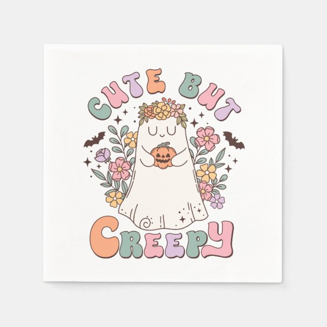 Cute Men Creepy Halloween Pappersservett (Framsidan)