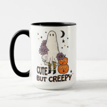 Cute men Creepy retro spöket Halloween Coffee Mugg