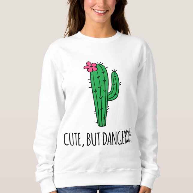Cute men Dangerous Funny Cactus Plant Garden T Shirt (Framsida)