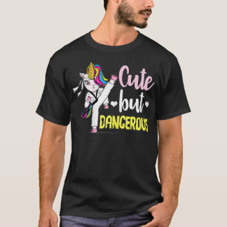 Cute men Dangerous Taekwondo Unicorn T Shirt