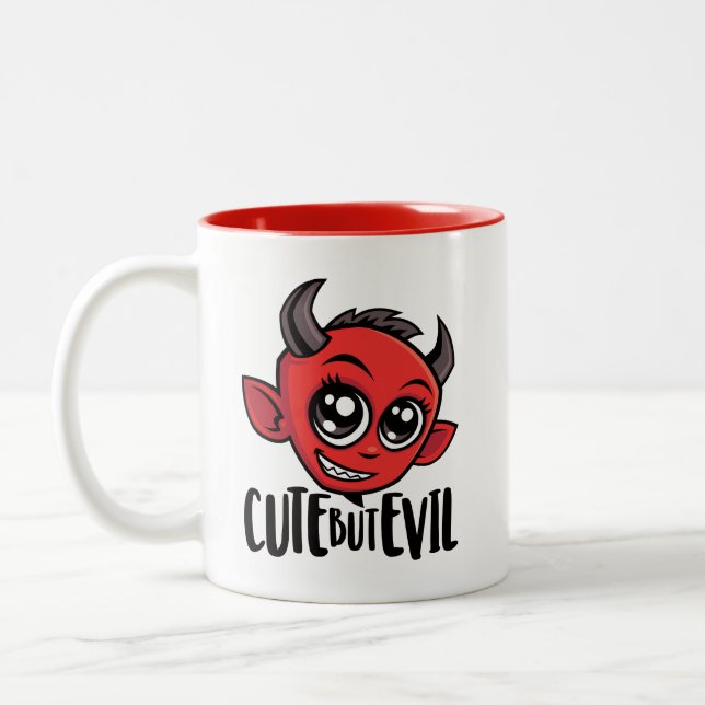 Cute men Evil Två-Tonad Mugg (Vänster)