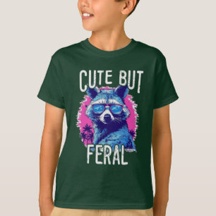 Cute Men Feral Funny Raccoon T Shirt