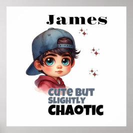 Cute men lite Chaotic Boy Poster