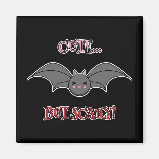 Cute men Scary Fladdermus Magnet (Framsidan)