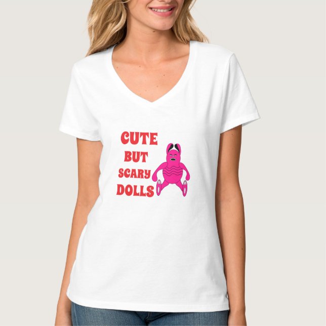 Cute men skrämmande dockor t shirt (Framsida)