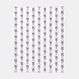 Cute men Spooky Halloween Ghost Holding a Pumpkin Fleecefilt