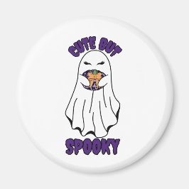 Cute men Spooky Halloween Ghost Holding a Pumpkin Magnet