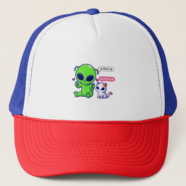 CUTE MEOW CAT MED ALIEN KEPS (Framsida)