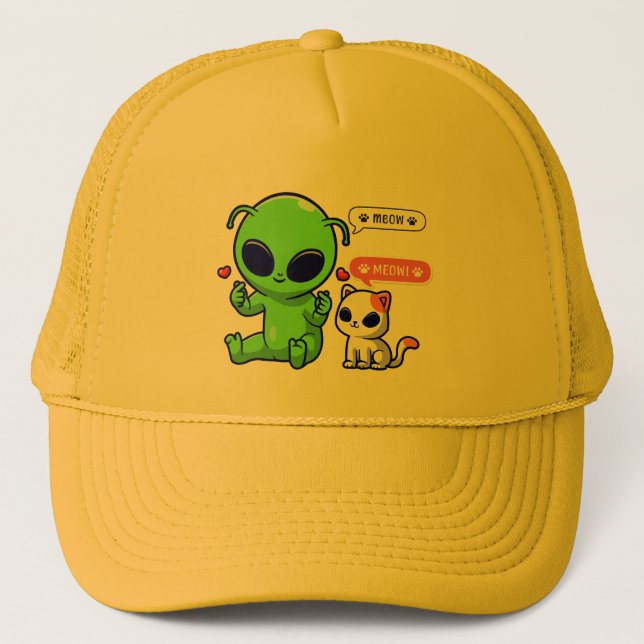CUTE MEOW CAT MED ALIEN KEPS (Framsida)