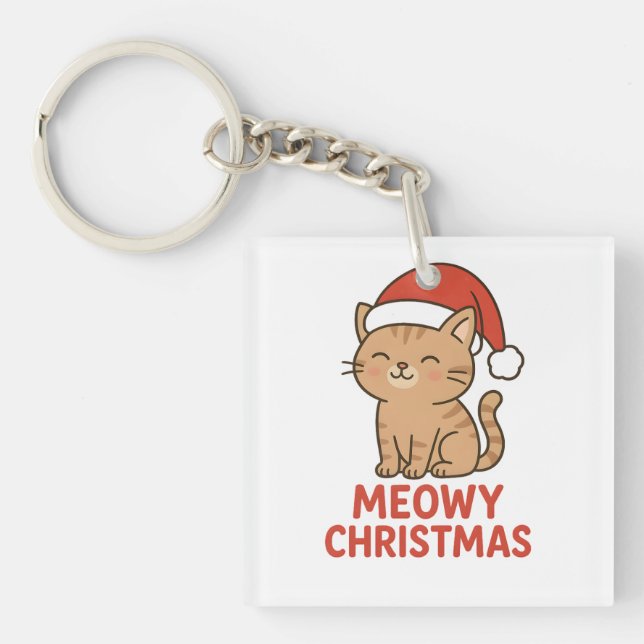 Cute Meowy Christmas Cat Santa Hat (Framsidan)