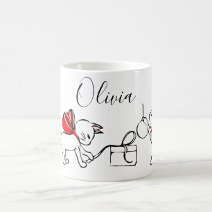 Cute Meowy jul Kattunge Kaffemugg