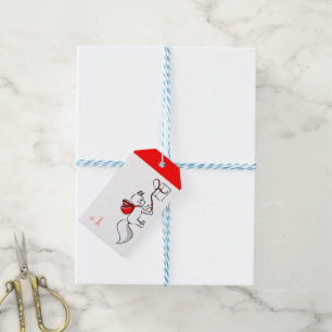 Cute Meowy jul Kattunge Presentetikett