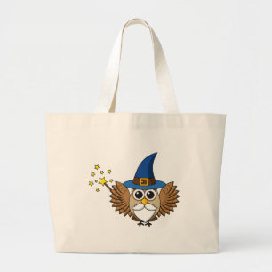Cute Merlin the Wizard Uggla Tecknad Jumbo Tygkasse