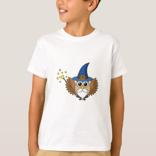 Cute Merlin the Wizard Uggla Tecknad T Shirt