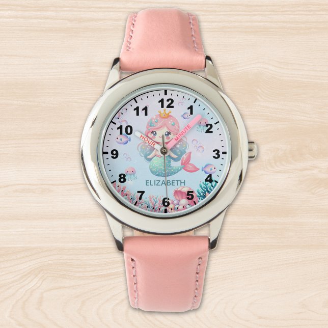Cute Mermaid Under the Sea  Armbandsur (Skapare uppladdad)