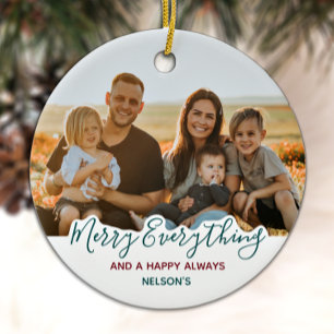 Cute Merry-allt med enkelt Grönt Red-Trendig Julgransprydnad Keramik