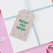 Cute Merry & Bright Confetti Rosa Helgdag