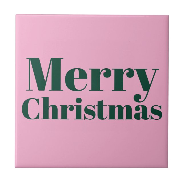Cute Merry Christmas Ceramic Tile. Kakelplatta (Framsidan)