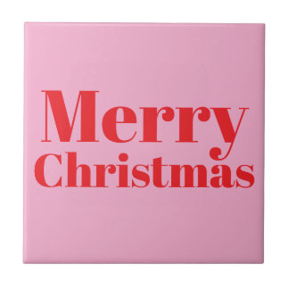 Cute Merry Christmas Ceramic Tile. Kakelplatta