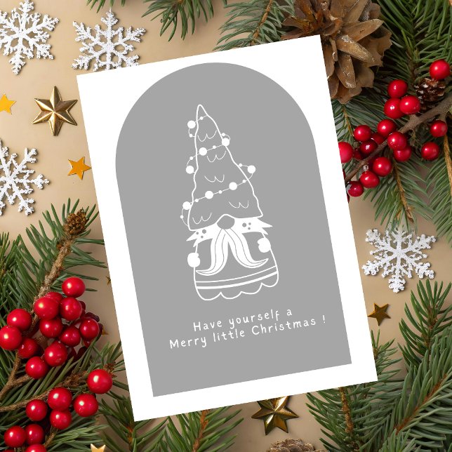 Cute Merry Christmas Greeting Card Kort (Have yourself a Merry little Christmas Card)