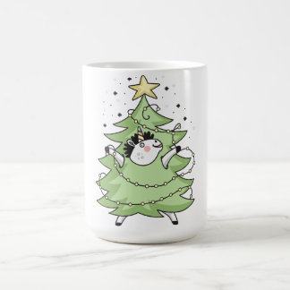 Cute Merry Christmas unicorn Kaffemugg
