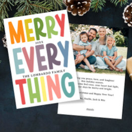 Cute Merry Everything Inclusive Double Side photo Julkort