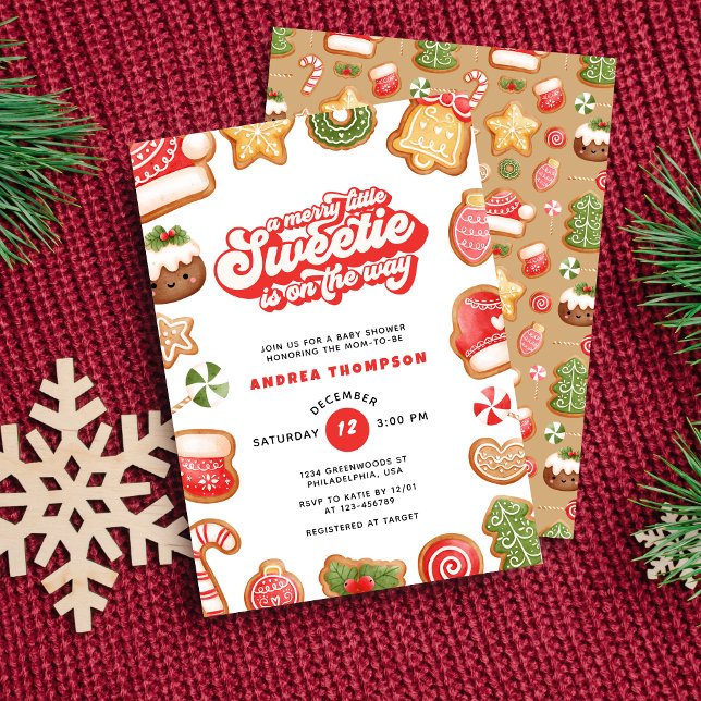 Cute Merry Little Sweets Gingergold Baby Shower Inbjudningar (Skapare uppladdad)