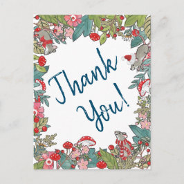 Cute Merry Mice Tack Woodland Mouse Vykort