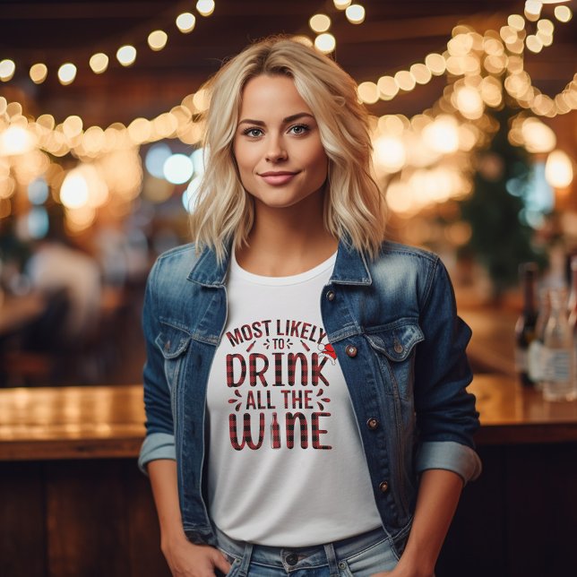 Cute Merry Modern julskript Rött skript Kvinnor T Shirt (Cute Merry Modern Christmas Red Script Women's T-Shirt)