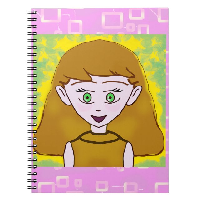 Cute Merry Pink Anteckningsbok (Framsidan)