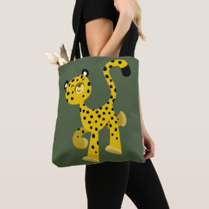 Cute Merry Tecknad Cheetah Tygkasse