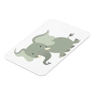 Cute Merry Tecknad Elephant Flexible Magnet