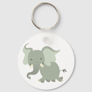 Cute Merry Tecknad Elephant Keychain Nyckelring