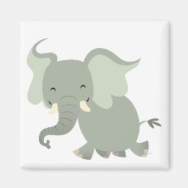 Cute Merry Tecknad Elephant Magnet