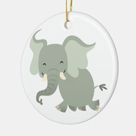 Cute Merry Tecknad Elephant Ornament