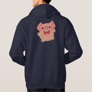 Cute Merry Tecknad Gris Hooded Sweatshirt
