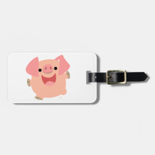 Cute Merry Tecknad Gris Luggage Tag Bagagebricka