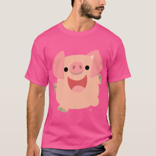 Cute Merry Tecknad Gris T-Shirt