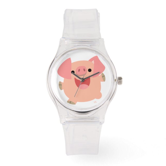 Cute Merry Tecknad Gris Women Sporty Watch Armbandsur (Framsida)
